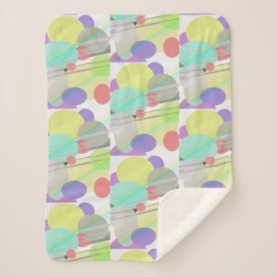 Pastel Kleur Rond Ovaal Vorm Worpdeken Sherpa Deken
