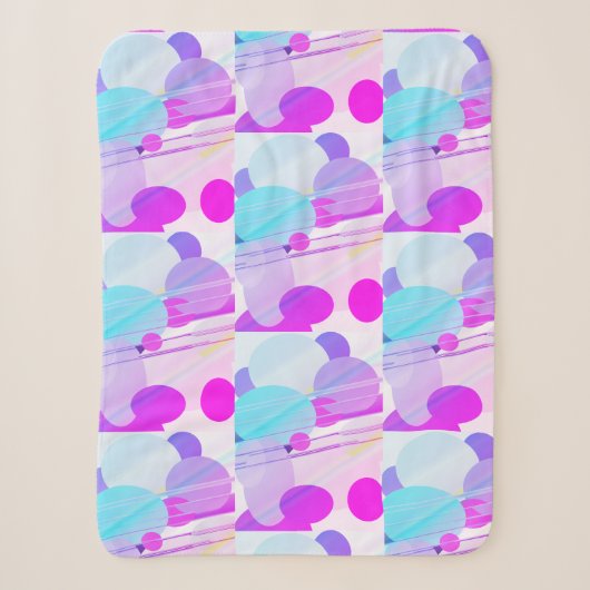 Pastel Kleur Ronde Ovale Vorm Gooi Deken (Voorkant)