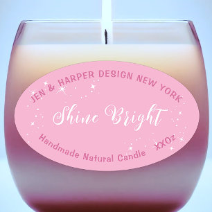 Pastel Kleur Roze Rose Product Verpakking Labels