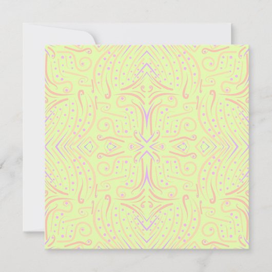 Pastel Kleur Stippen En taps toelopende Lijnen Pat Kaart (Voorkant)