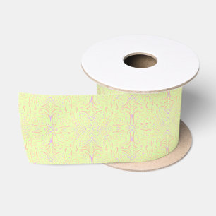 Pastel Kleur Stippen En taps toelopende Lijnen Pat Satijnen Lint