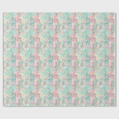 Pastel Kleur Tijger Art Patroon Cadeaupapier (Vlak)