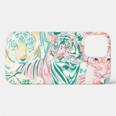 Pastel Kleur Tijger Art Patroon Case-Mate iPhone Case (Achterkant (horizontaal))