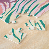 Pastel Kleur Tijger Art Patroon Legpuzzel (Zijkant)