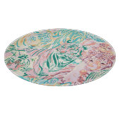 Pastel Kleur Tijger Art Patroon Snijplank (Hoek)