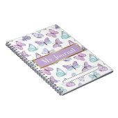 Pastel kleur vlinders Journal Spiral Notitieboek (Rechterzijde)