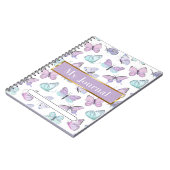Pastel kleur vlinders Journal Spiral Notitieboek (Linkerzijde)