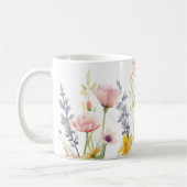 Pastel kleur wilde bloemen koffiemok (Links)