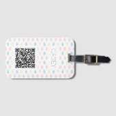 Pastel Kleur Wolken Roze Blauw Geel Modern. Bagagelabel (Voorkant (horizontaal))