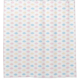 Pastel Kleur Wolken Roze Blauw Geel Modern Douchegordijn