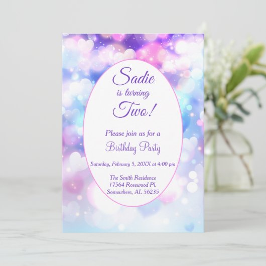 Pastel kleurde hartdag kaart (Staand voorkant)