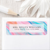 Pastel kleuren abstract agaat marmer etiket (Insitu)