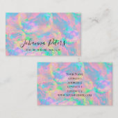 Pastel kleuren abstract opaal visitekaartje (Voorkant / Achterkant)