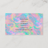 Pastel kleuren abstract opaal visitekaartje (Achterkant)