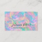 Pastel kleuren abstract opaal visitekaartje (Voorkant)