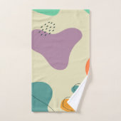 Pastel kleuren abstracte vormen moderne achtergron bad handdoek (Handdoek)