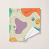 Pastel kleuren abstracte vormen moderne achtergron bad handdoek (Wasdoekje)