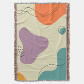 Pastel kleuren abstracte vormen moderne achtergron deken (Voorkant Verticaal)