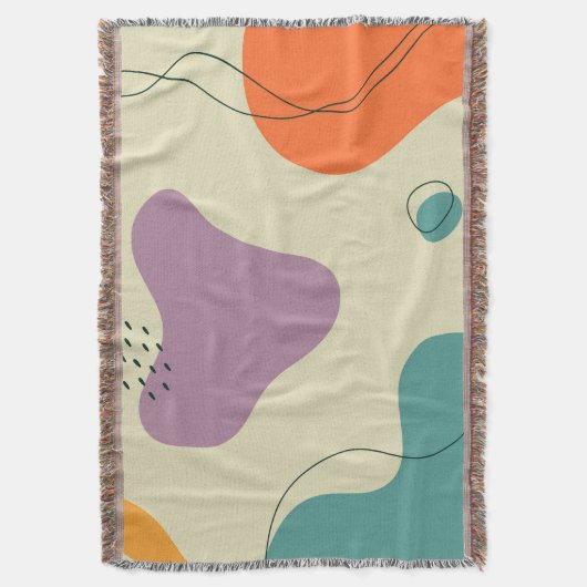 Pastel kleuren abstracte vormen moderne achtergron deken (Voorkant Verticaal)