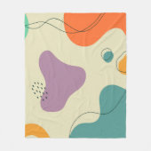 Pastel kleuren abstracte vormen moderne achtergron fleece deken (Voorkant)