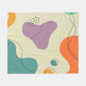 Pastel kleuren abstracte vormen moderne achtergron fleece deken (Voorkant (Horizontaal))