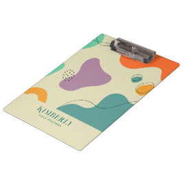 Pastel kleuren abstracte vormen moderne achtergron klembord