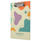 Pastel kleuren abstracte vormen moderne achtergron klembord (Links)