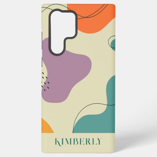 Pastel kleuren abstracte vormen moderne achtergron samsung galaxy hoesje (Achterkant)