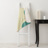 Pastel kleuren abstracte vormen moderne achtergron sherpa deken (In situ)