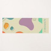 Pastel kleuren abstracte vormen moderne achtergron yogamat (Voorkant (horizontaal))