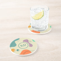 Pastel kleuren abstracte vormen moderne achtergron