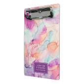 Pastel Kleuren Alcohol Inkt Gepersonaliseerd Mini Klembord (Angled2)