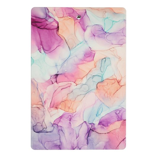Pastel Kleuren Alcohol Inkt Gepersonaliseerd Mini Klembord (Achterkant)