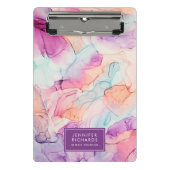 Pastel Kleuren Alcohol Inkt Gepersonaliseerd Mini Klembord (Voorkant)