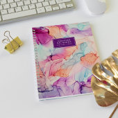Pastel Kleuren Alcohol Inkt Gepersonaliseerd Notitieboek