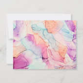 Pastel Kleuren Alcohol Inkt Gepersonaliseerd Notitiekaartje (Achterkant)