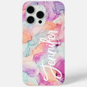 Pastel Kleuren Alcoholinkt Abstract Patroon Case-Mate iPhone Case (Achterkant)