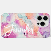 Pastel Kleuren Alcoholinkt Abstract Patroon Case-Mate iPhone Case (Achterkant (horizontaal))