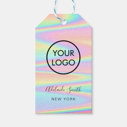 pastel kleuren boutique product gift labels cadeaulabel (Voorkant)