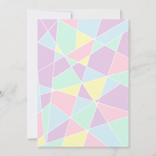 Pastel Kleuren Bruiloft uitnodigingen (Achterkant)