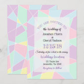 Pastel Kleuren Bruiloft uitnodigingen (Voorkant / Achterkant)