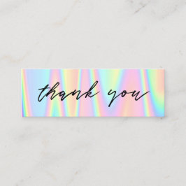 Pastel kleuren dank u mini visitekaartje