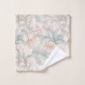 Pastel kleuren delicate sierbloemen motieven bad handdoek (Wasdoekje)
