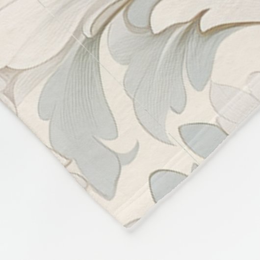 Pastel kleuren delicate sierbloemen motieven fleece deken (Hoek)