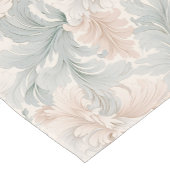 Pastel kleuren delicate sierbloemen motieven korte tafelloper (Hoek)