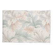 Pastel kleuren delicate sierbloemen motieven kussensloop (Achterkant)