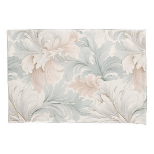 Pastel kleuren delicate sierbloemen motieven kussensloop