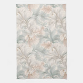 Pastel kleuren delicate sierbloemen motieven theedoek (Verticaal)