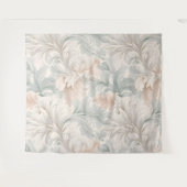 Pastel kleuren delicate sierbloemen motieven wandkleed (Voorkant (horizontaal))