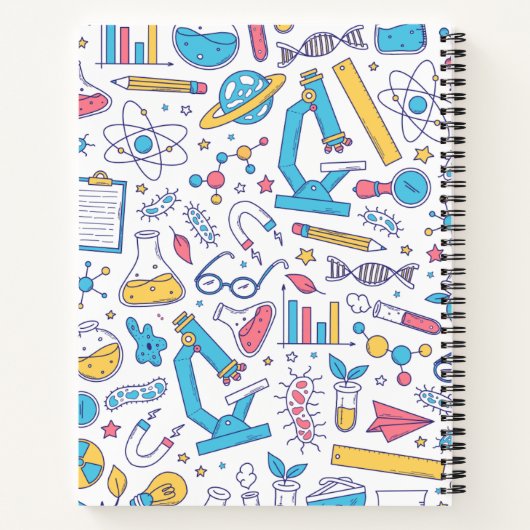 Pastel kleuren, eenvoudige illustratieve stijl notitieboek (Achterkant)